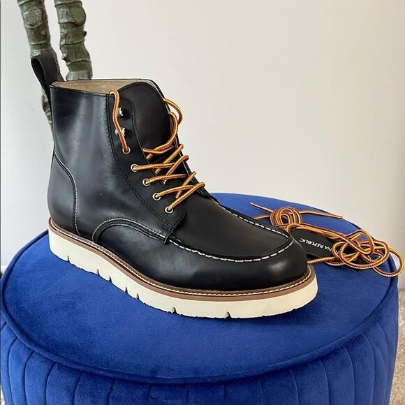 Banana Republic Haywood Men\'s Black Leather Boots Size 9.5